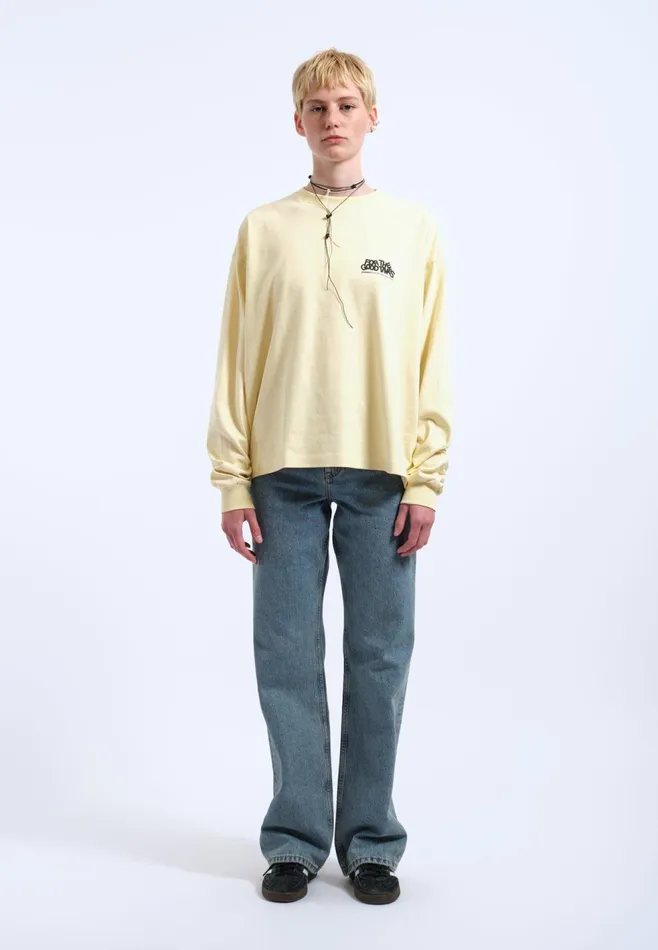 Lily Long Sleeve 8211 Light Yellow Flower Times Light Yellow Flower Times Women Dr Denim Longsleeves