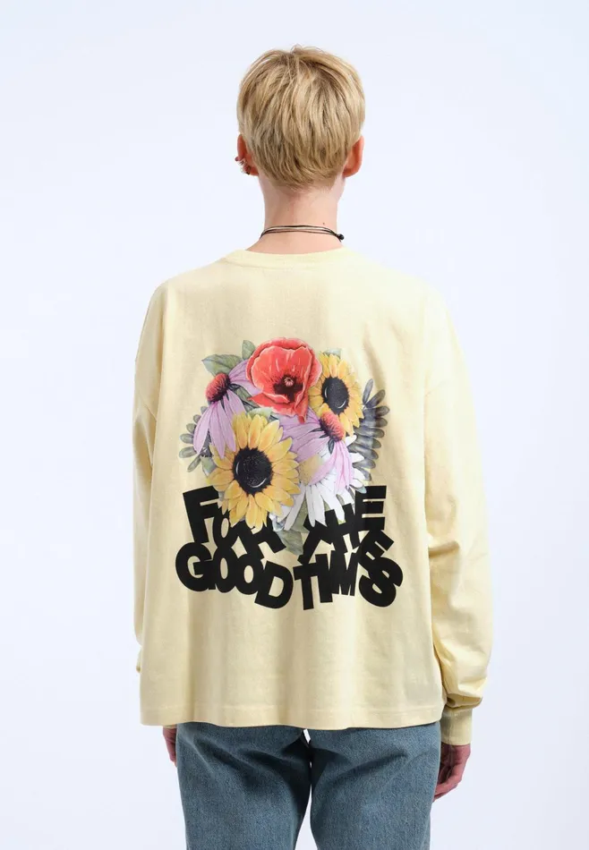 Lily Long Sleeve 8211 Light Yellow Flower Times Light Yellow Flower Times Women Dr Denim Longsleeves