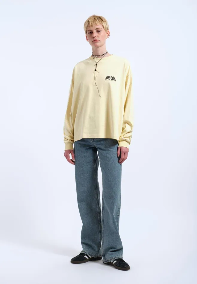 Lily Long Sleeve 8211 Light Yellow Flower Times Light Yellow Flower Times Women Dr Denim Longsleeves