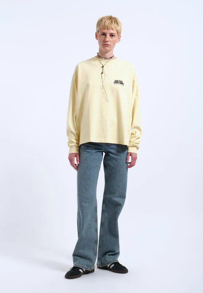 Lily Long Sleeve 8211 Light Yellow Flower Times Light Yellow Flower Times Women Dr Denim Longsleeves