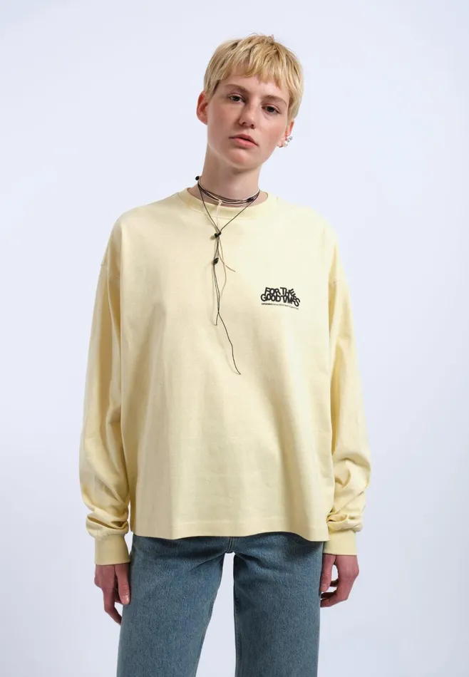 Lily Long Sleeve 8211 Light Yellow Flower Times Light Yellow Flower Times Women Dr Denim Longsleeves