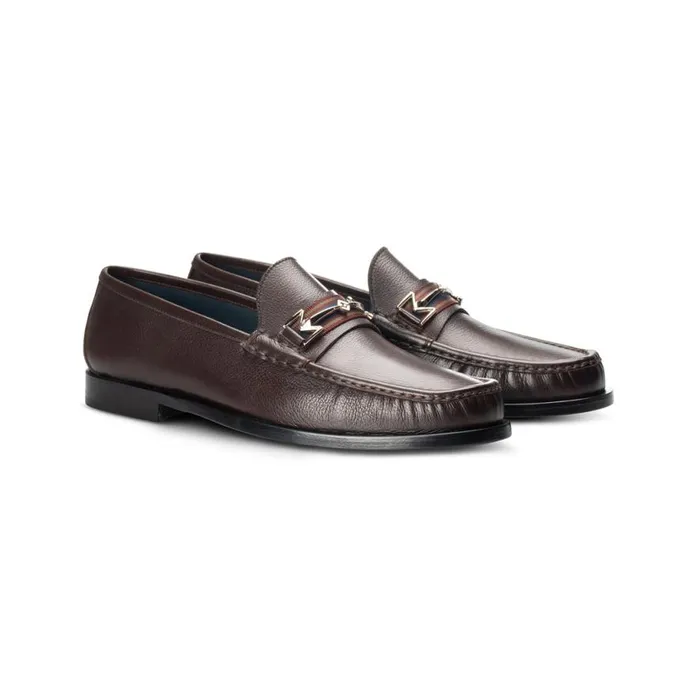 Loafers Men Moreschi Brown Leather Loafer