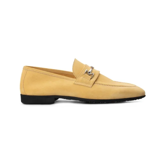 Loafers Men Moreschi Yellow Suede Loafer
