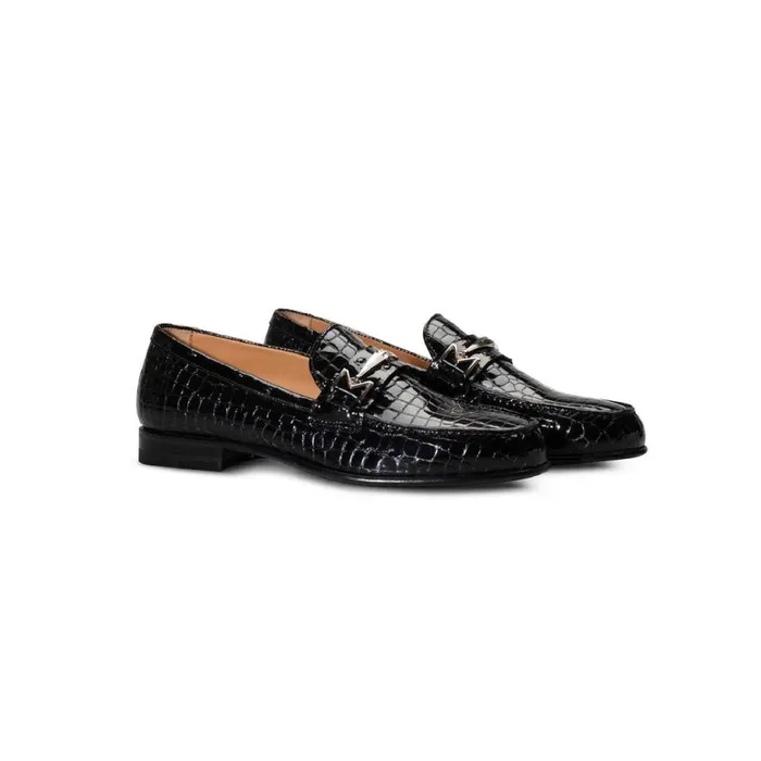 Loafers Women Moreschi Black Leather Woman Loafer