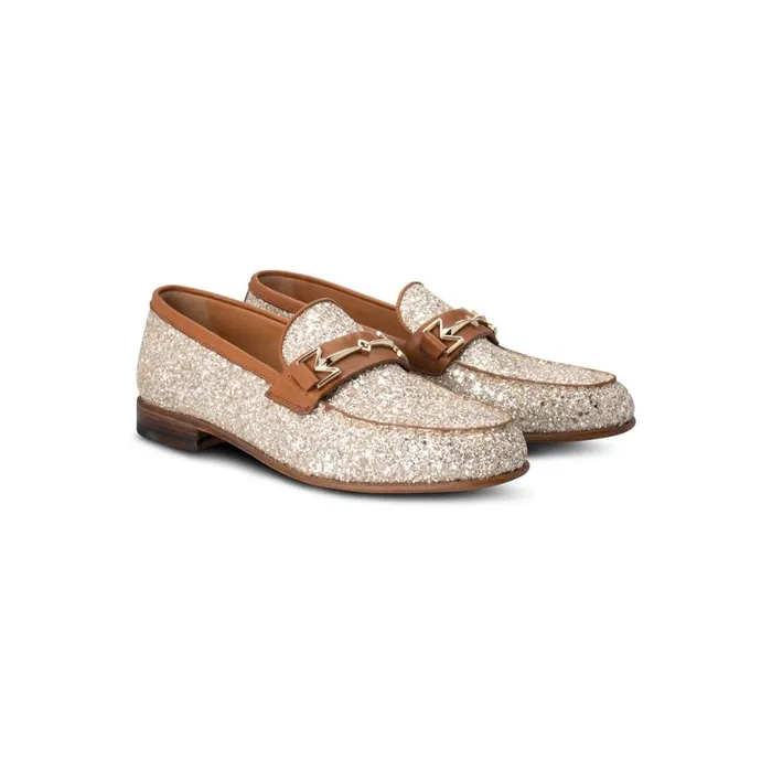 Loafers Women Moreschi FOR HER 8211 Gold Glitter Loafer