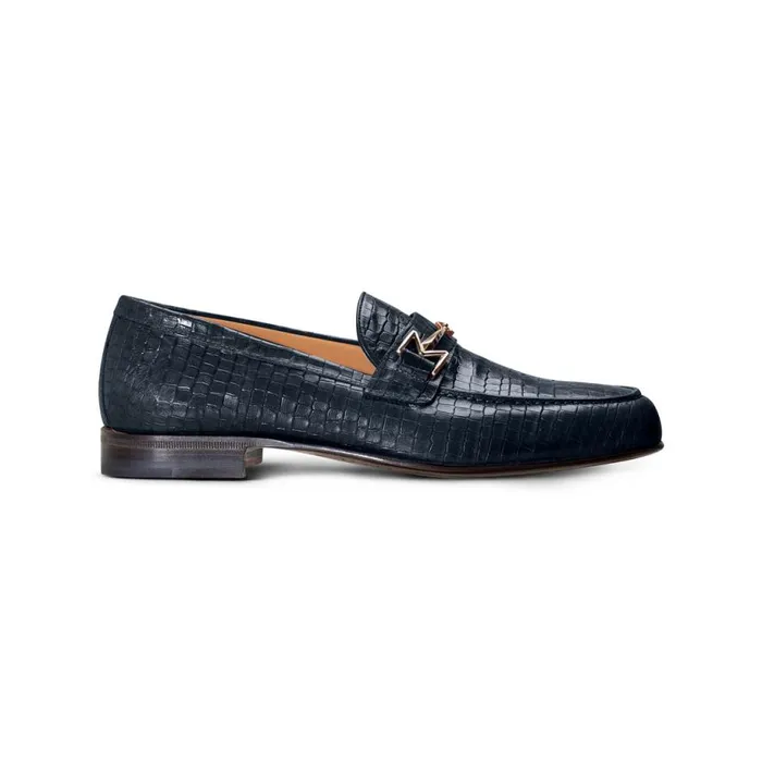 Loafers Women Moreschi FOR HER 8211 Navy Blue Leather Loafer