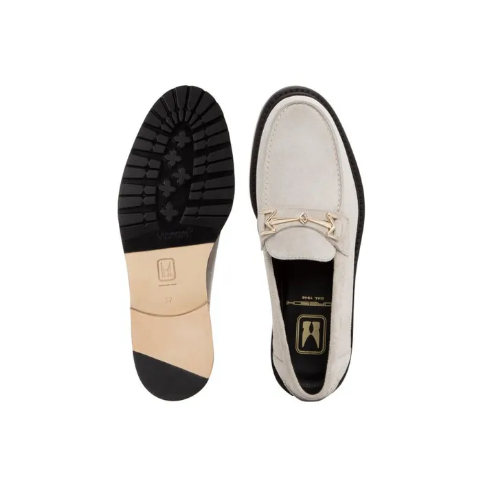 Loafers Women Moreschi White Suede Loafer