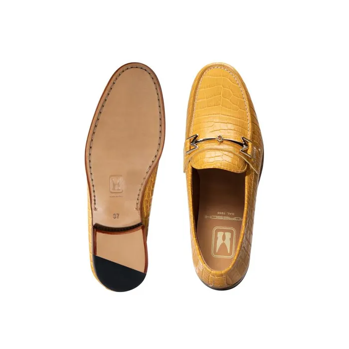 Loafers Women Moreschi Yellow Leather Woman Loafer