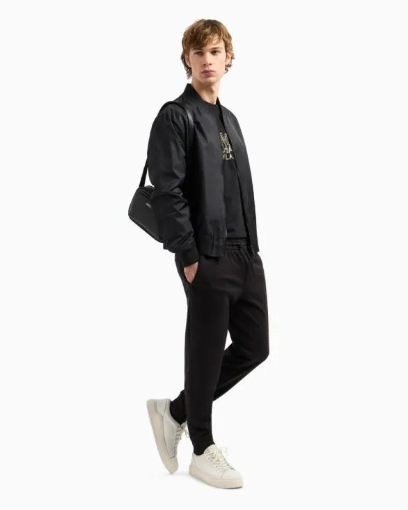 Logo Sweatshirt Joggers Black Men Armani Matching Sets Logo Sweatshirt Joggers Black Men Armani Matching Sets