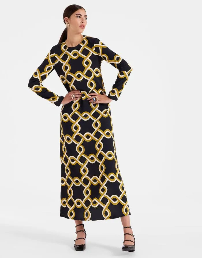 Long Sleeve Swing Dress Tackle Black Women La Double J Dresses