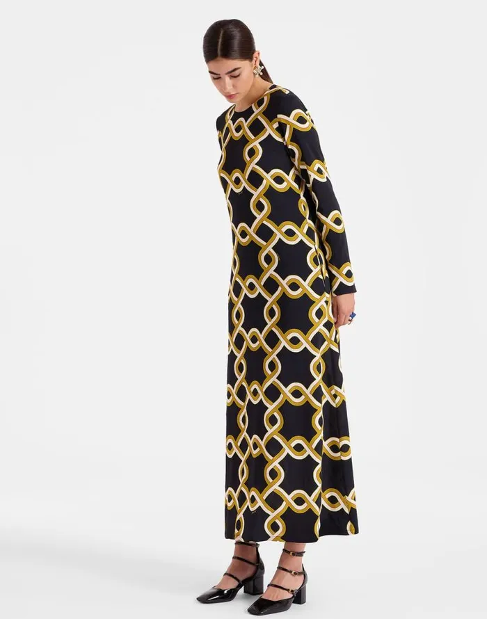 Long Sleeve Swing Dress Tackle Black Women La Double J Dresses Long Sleeve Swing Dress Tackle Black Women La Double J Dresses