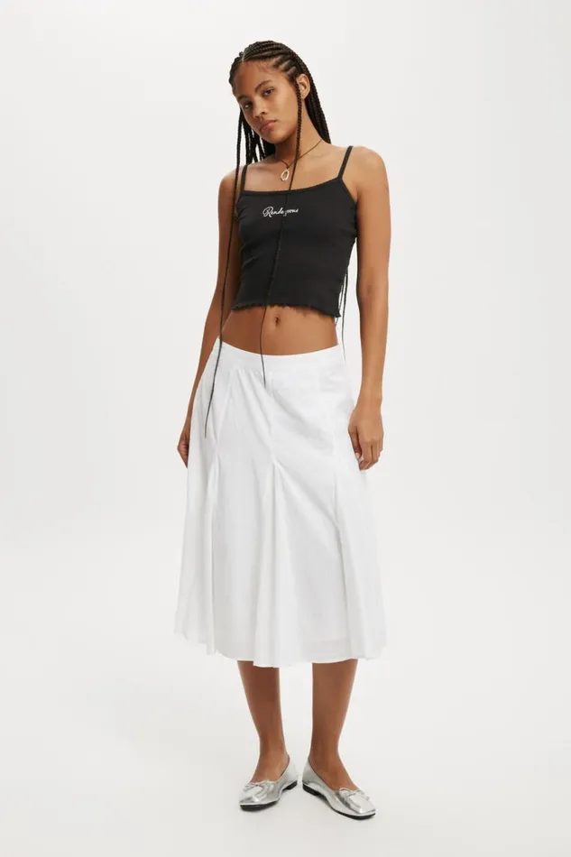 Longline Picot Cami Rendezvous Washed Black Women Cotton On Tops