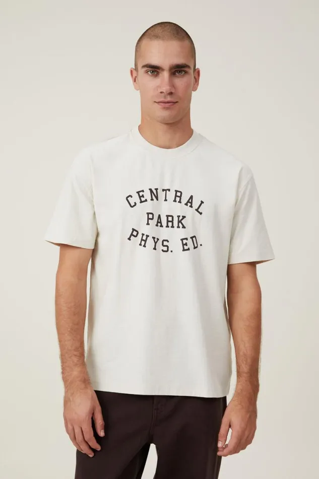 Loose Fit College TShirt Bonecentral Park Phys Ed Men Cotton On Tees and Tanks Loose Fit College TShirt Bonecentral Park Phys Ed Men Cotton On Tees and Tanks