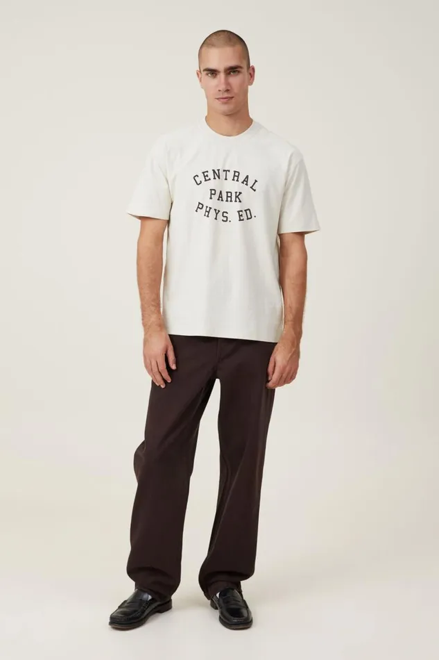 Loose Fit College TShirt Bonecentral Park Phys Ed Men Cotton On Tees and Tanks Loose Fit College TShirt Bonecentral Park Phys Ed Men Cotton On Tees and Tanks