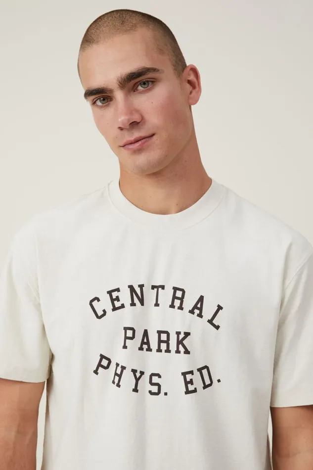 Loose Fit College TShirt Bonecentral Park Phys Ed Men Cotton On Tees and Tanks Loose Fit College TShirt Bonecentral Park Phys Ed Men Cotton On Tees and Tanks