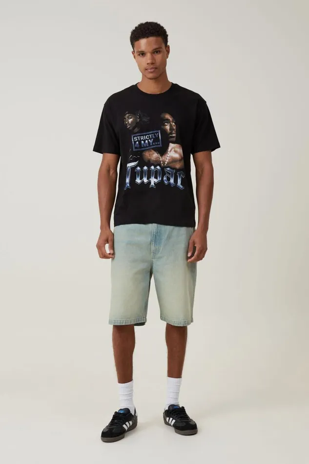 Loose Fit Music TShirt Lcn Bra Blacktupac 8211 Strictly 4 My Men Cotton On Tees and Tanks Loose Fit Music TShirt Lcn Bra Blacktupac 8211 Strictly 4 My Men Cotton On Tees and Tanks