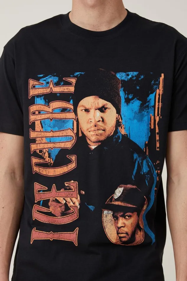 Loose Fit Music TShirt Lcn Mt Blackice Cube 8211 Classic Men Cotton On Tees and Tanks Loose Fit Music TShirt Lcn Mt Blackice Cube 8211 Classic Men Cotton On Tees and Tanks