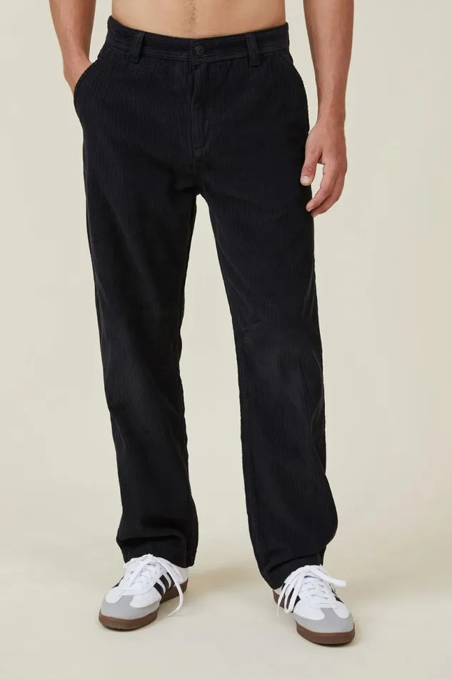 Loose Fit Pant Washed Black Cord Men Cotton On Pants Loose Fit Pant Washed Black Cord Men Cotton On Pants