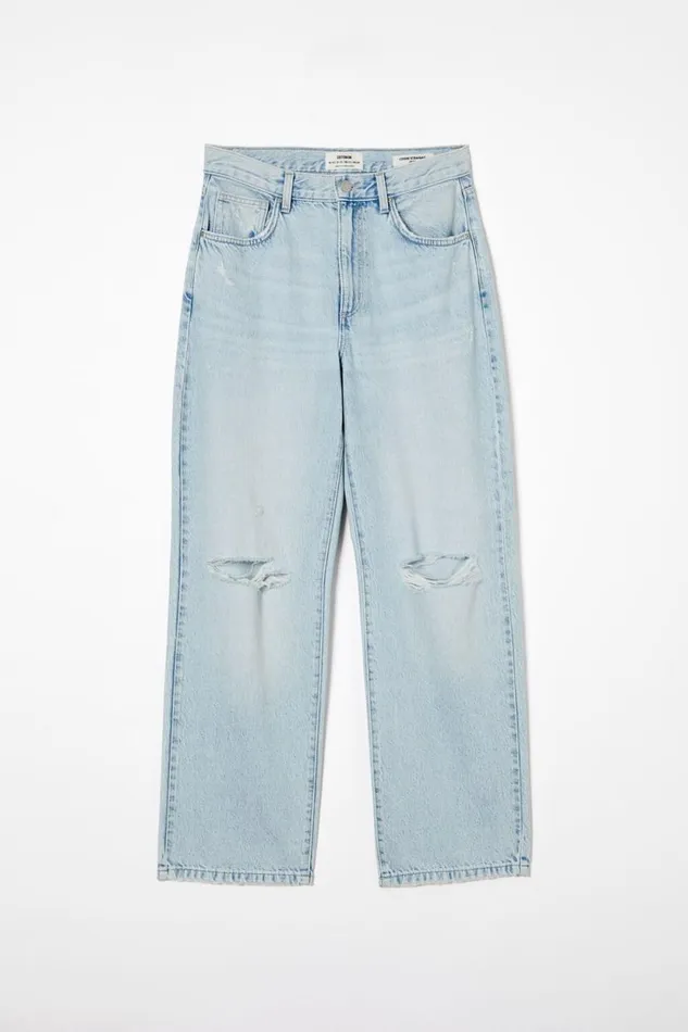 Loose Straight Jean Crystal Blue Rip Women Cotton On Pants Loose Straight Jean Crystal Blue Rip Women Cotton On Pants