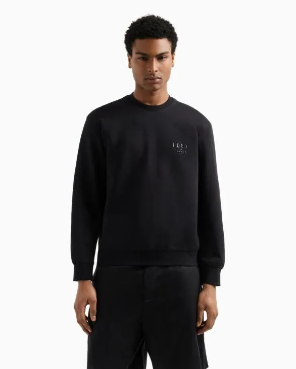 Lost In Sound Crewneck Sweatshirt Black Men Armani Sweatshirts Lost In Sound Crewneck Sweatshirt Black Men Armani Sweatshirts