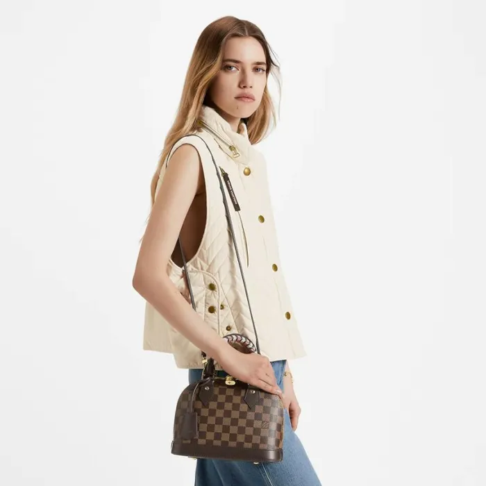 Louis Vuitton Alma Bag Louis Vuitton Damier Ebene Coated Canvas N40447 Braided Alma BB 8211 Louis Vuitton Handbag Store 8211 Women