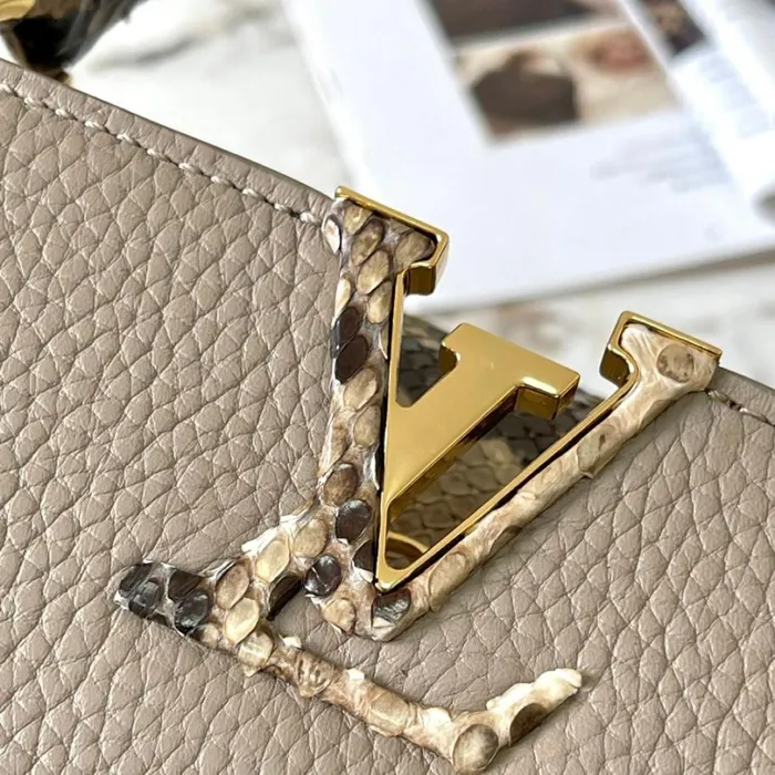 Louis Vuitton Capucines Bag Louis Vuitton N82068 Capucines BB Steeple Gray 8211 Louis Vuitton Handbag Store 8211 Women
