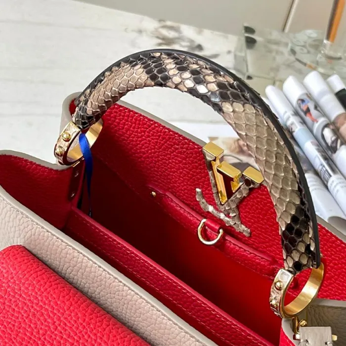 Louis Vuitton Capucines Bag Louis Vuitton N82068 Capucines BB Steeple Gray 8211 Louis Vuitton Handbag Store 8211 Women