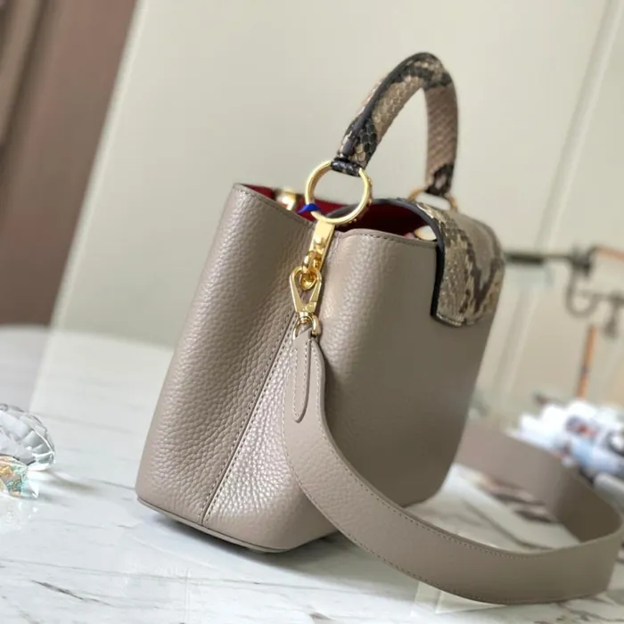 Louis Vuitton Capucines Bag Louis Vuitton N82068 Capucines BB Steeple Gray 8211 Louis Vuitton Handbag Store 8211 Women