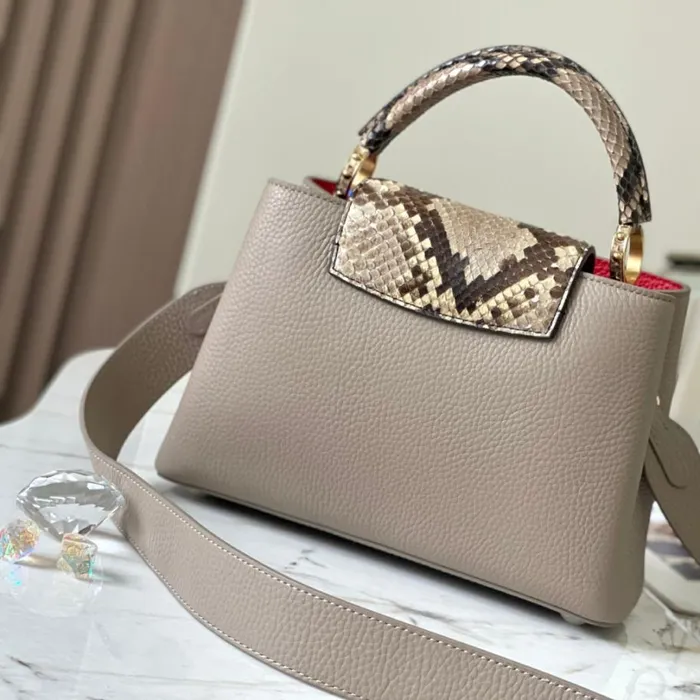 Louis Vuitton Capucines Bag Louis Vuitton N82068 Capucines BB Steeple Gray 8211 Louis Vuitton Handbag Store 8211 Women