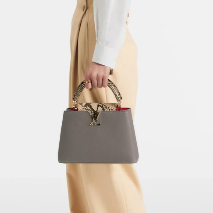 Louis Vuitton Capucines Bag Louis Vuitton N82068 Capucines BB Steeple Gray 8211 Louis Vuitton Handbag Store 8211 Women