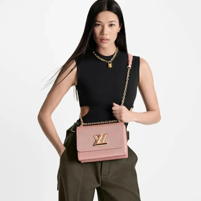 Louis Vuitton Twist Bag Louis Vuitton Rose Blossom Pink M21313 Twist MM 8211 Louis Vuitton Handbag Store 8211 Women