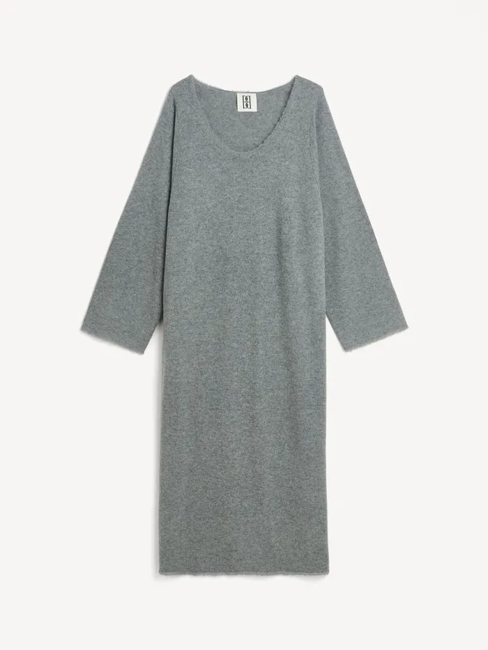 Lovella Maxi Dress Grey Melange Women By Malene Birger Knitwear