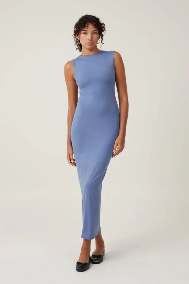 Low Back Luxe Maxi Dress Elemental Blue Women Cotton On Dresses