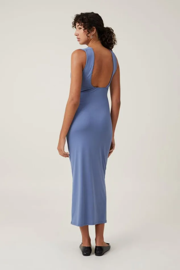 Low Back Luxe Maxi Dress Elemental Blue Women Cotton On Dresses