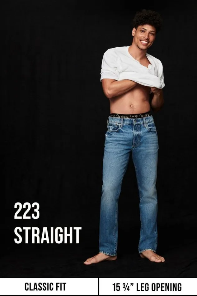 Lucky Brand 223 Straight Coolmax Stretch Jean Hula Men Jeans