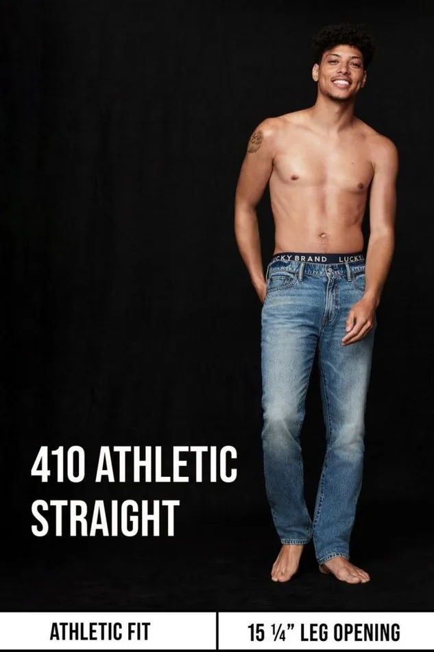 Lucky Brand 410 Athletic Straight Coolmax Stretch Jean Mcarthur Men Jeans