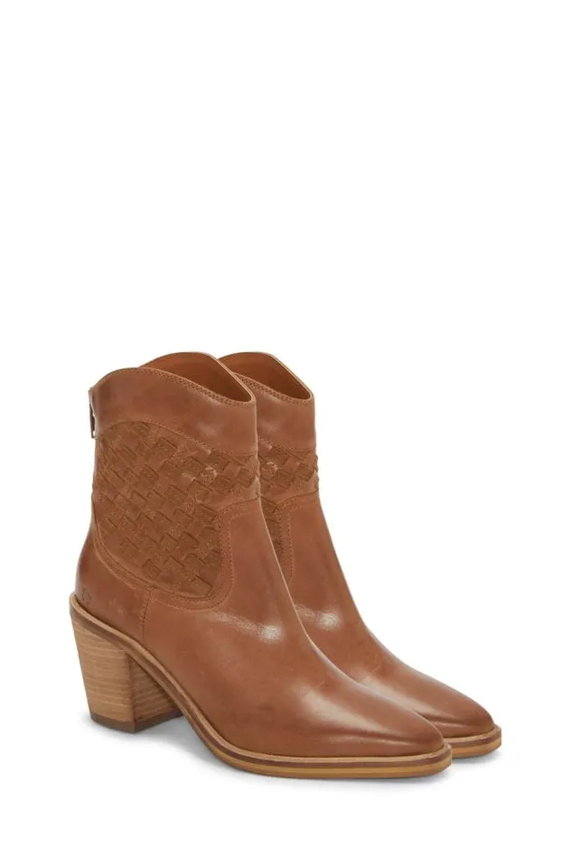 Lucky Brand Aryleis Western Bootie Open Brownrust Women Shoes
