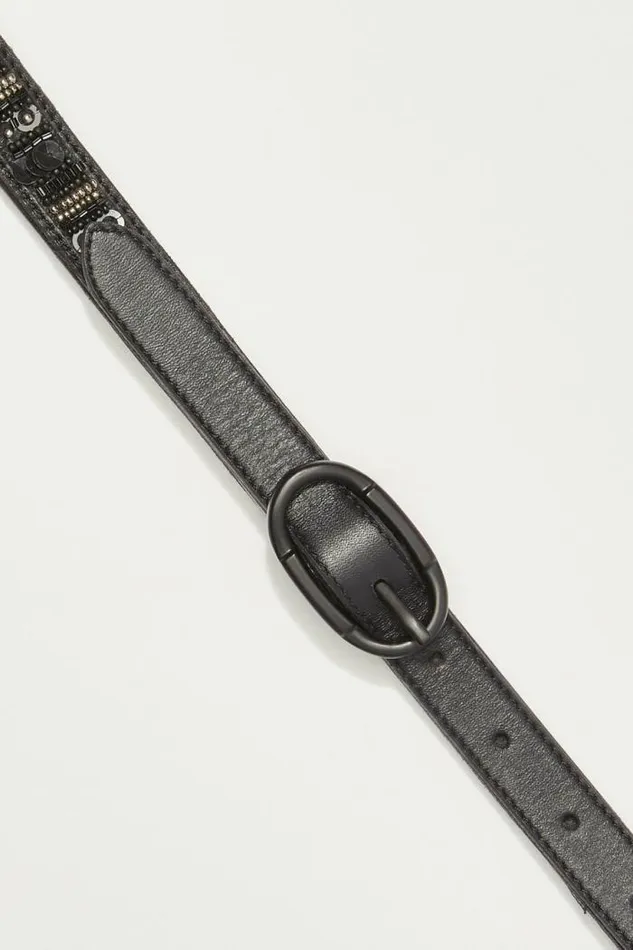 Lucky Brand Black Multi Beaded Belt Black Women Belts Lucky Brand Black Multi Beaded Belt Black Women Belts