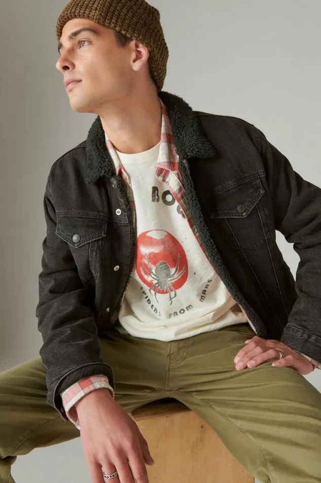 Lucky Brand Bowie Spiders Tee Whisper White Men Graphic Tees