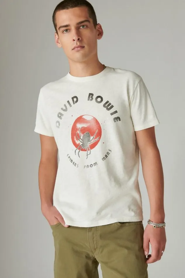 Lucky Brand Bowie Spiders Tee Whisper White Men Graphic Tees