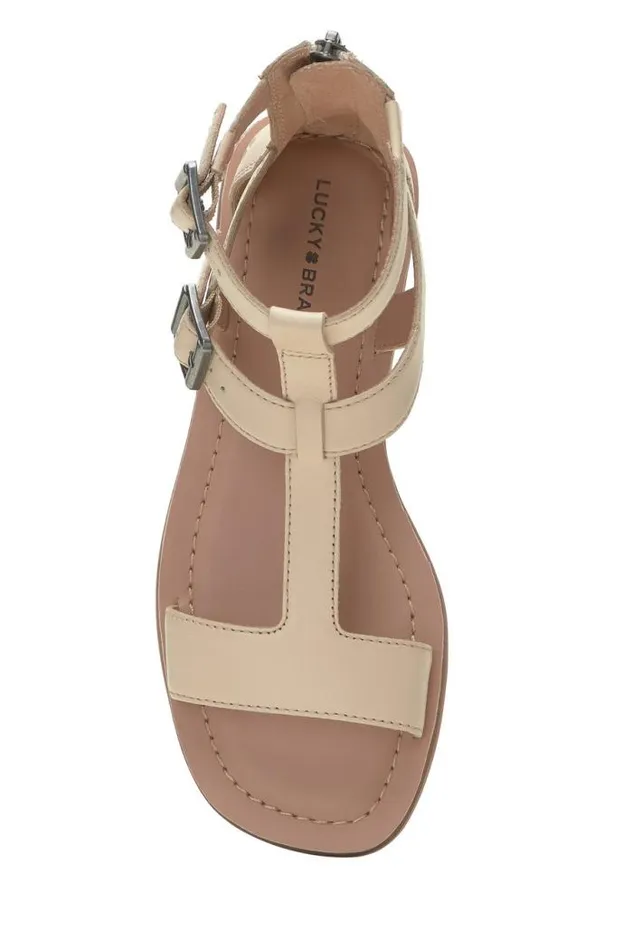 Lucky Brand Brelin Buckle Sandal White Women Shoes