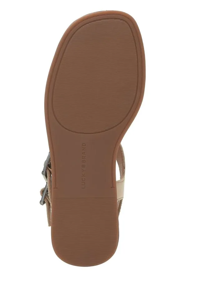 Lucky Brand Brelin Buckle Sandal White Women Shoes
