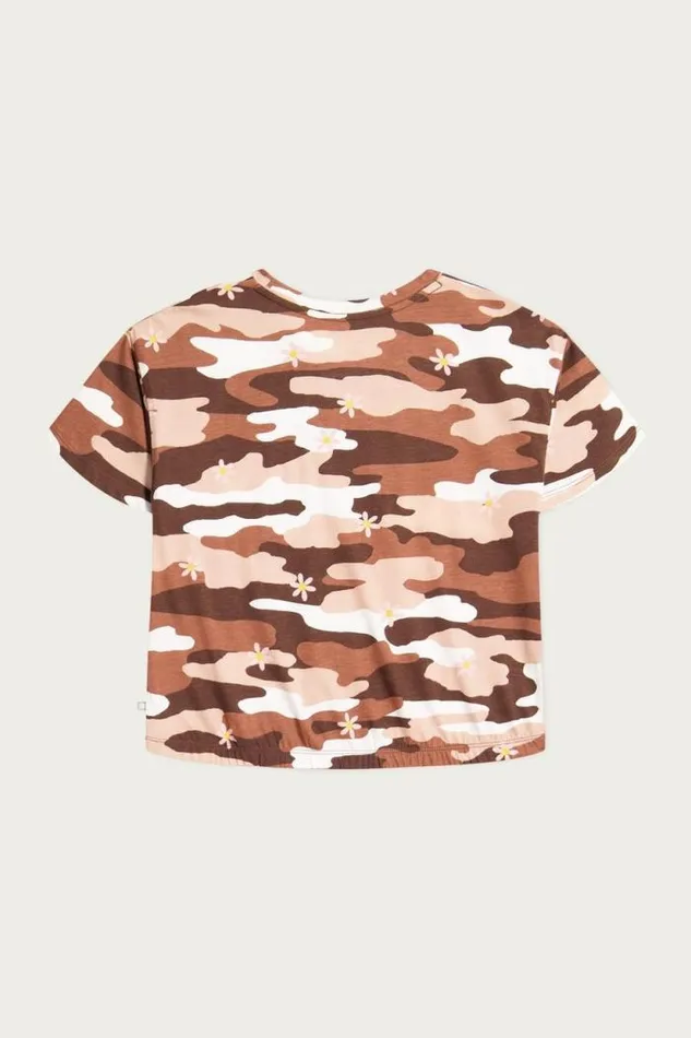 Lucky Brand Camo Tee Dark Brown Kids Girls