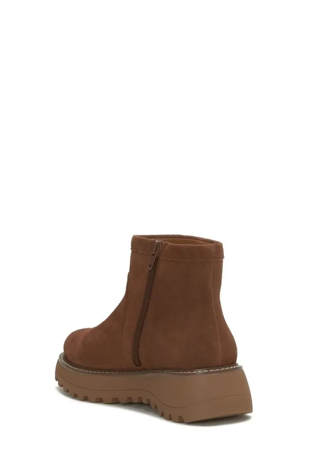 Lucky Brand Chameli Lug Bootie Dark Brown Women Shoes