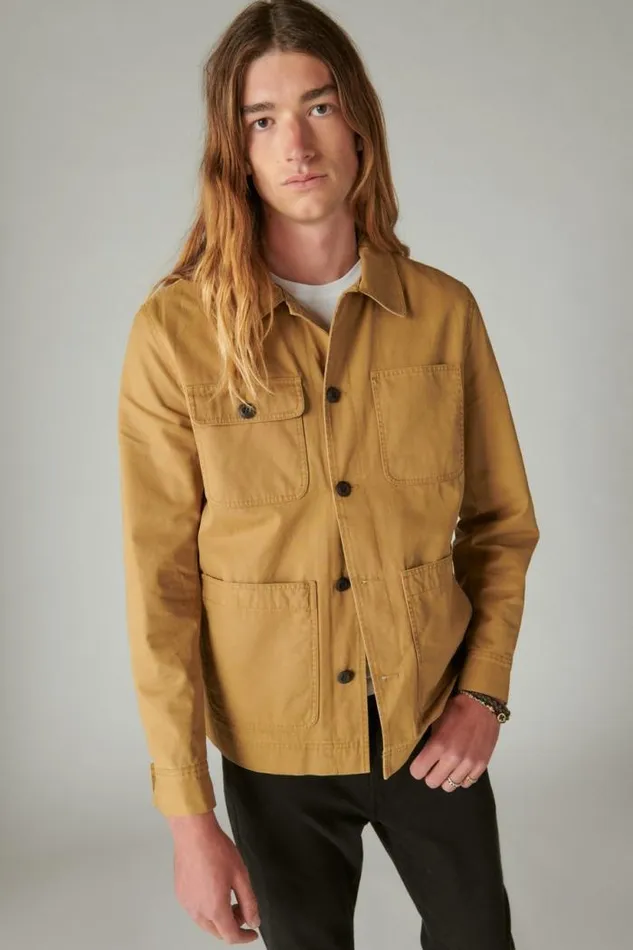 Lucky Brand Chore Jacket Sand Men Jackets and Outerwear