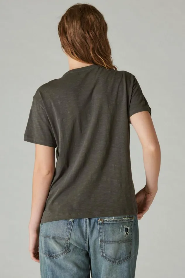 Lucky Brand Coca Cola Logo Tee Raven Women Graphic Tees