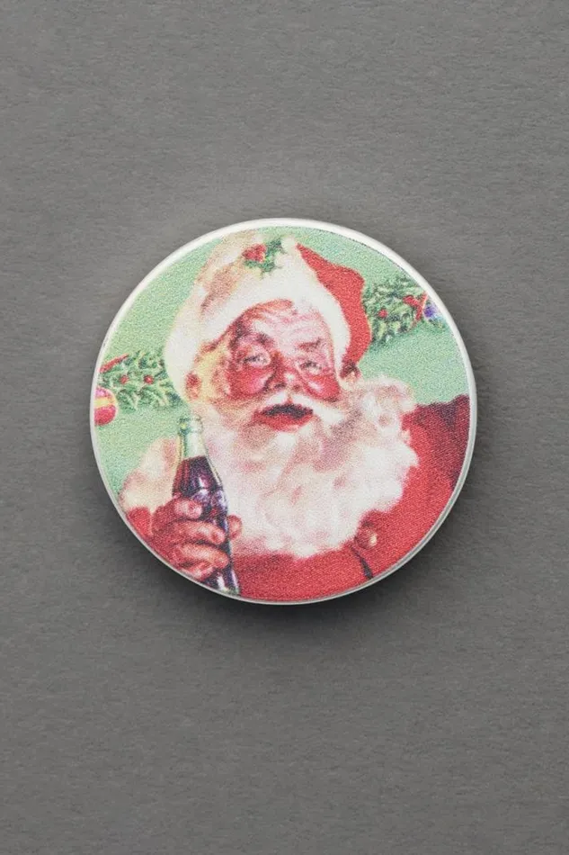 Lucky Brand Cocacola Santa Pin Silver Women Jewelry