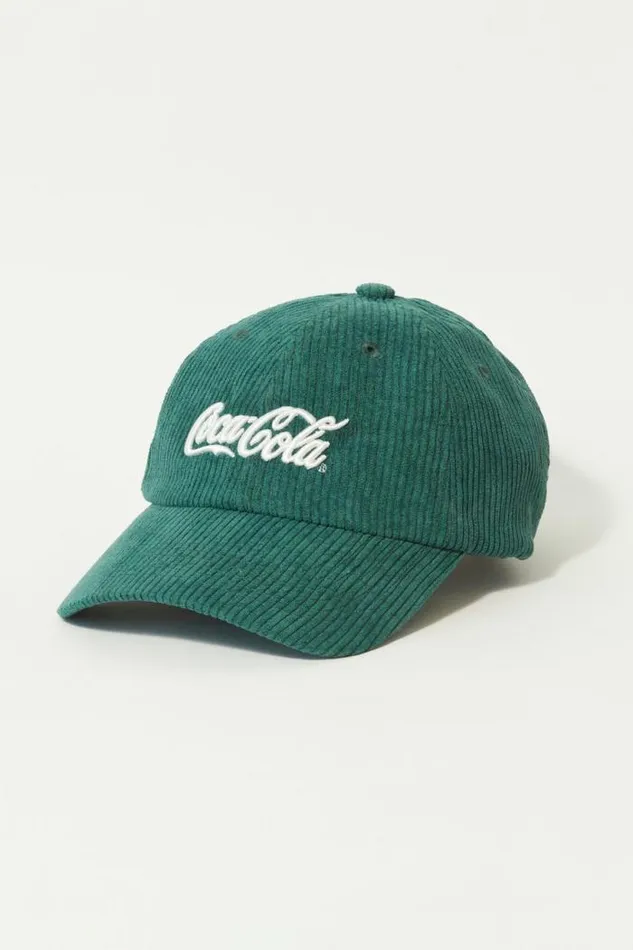 Lucky Brand Cordurory Coca Cola Basbeball Dark Green Women Hats