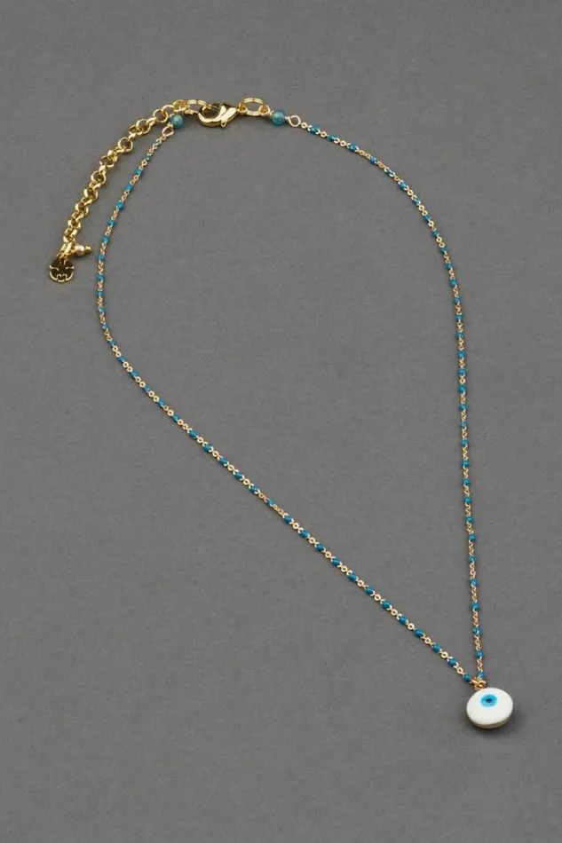 Lucky Brand Delicate Evil Eye Necklace Gold Women Jewelry