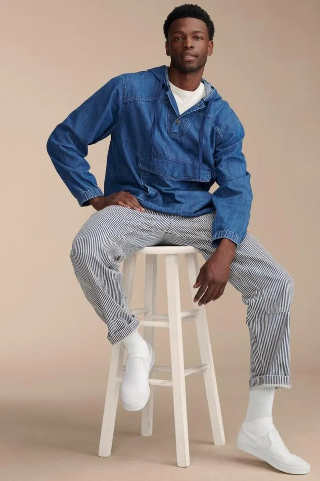 Lucky Brand Denim Pop Over Jacket Stillwell Men Jackets and Outerwear